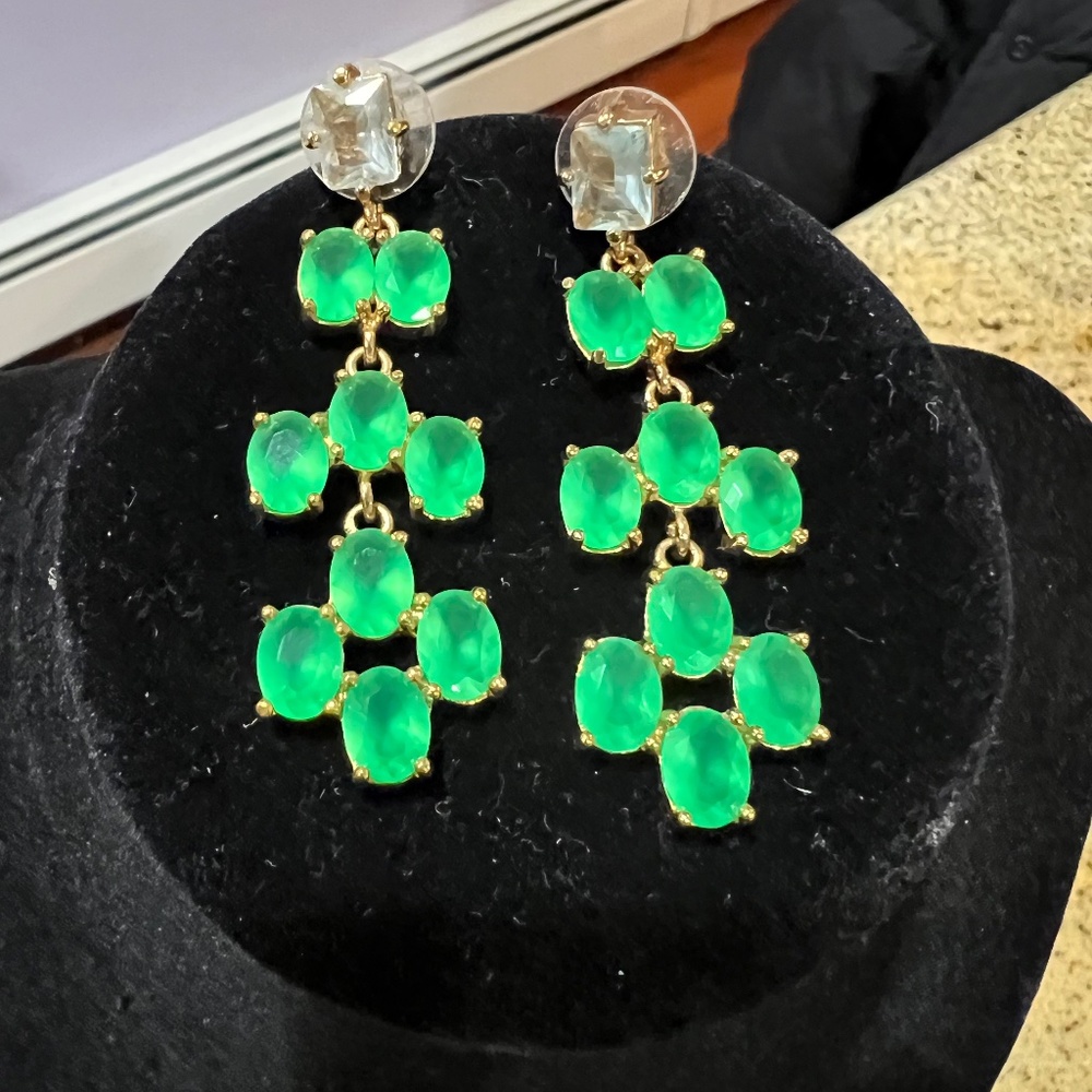 kate spade Green and Gold Earrings